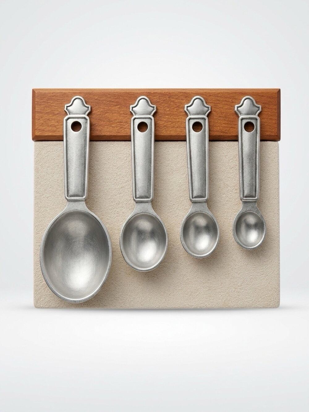 Danforth Fine Pewter Handcrafted In Vermont Measuring Spoons Set Walk Hang Decor